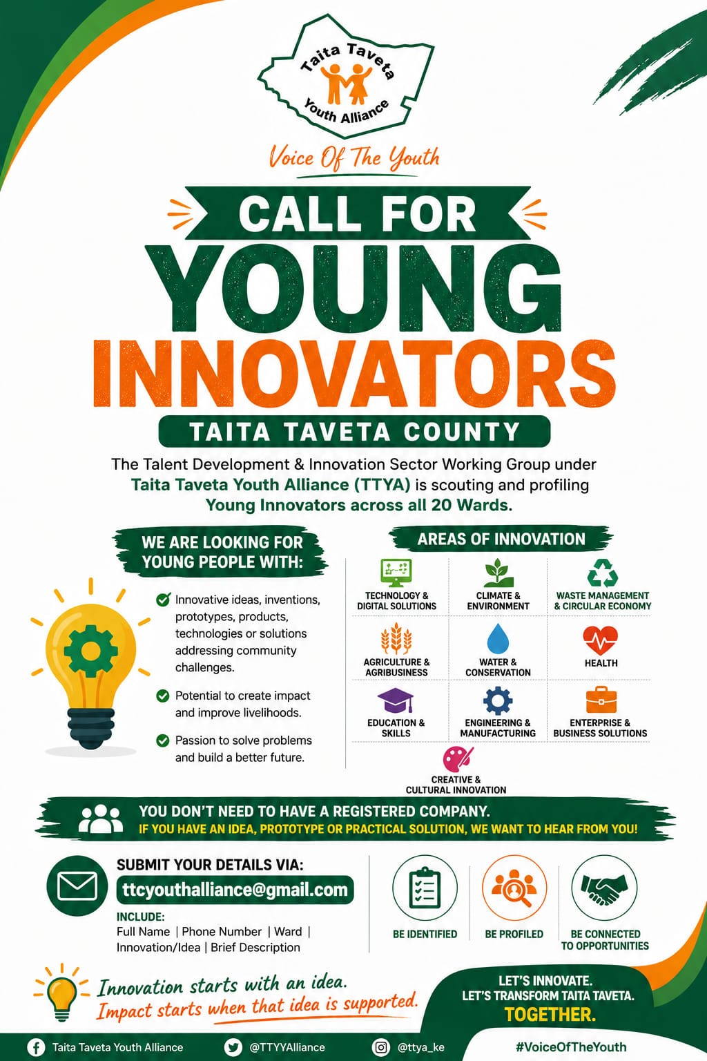 Call for Young Innovators – Taita Taveta County